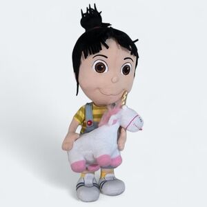 Despicable Me Universal Studios Agnes Gru With Unicorn Plush Doll Toy